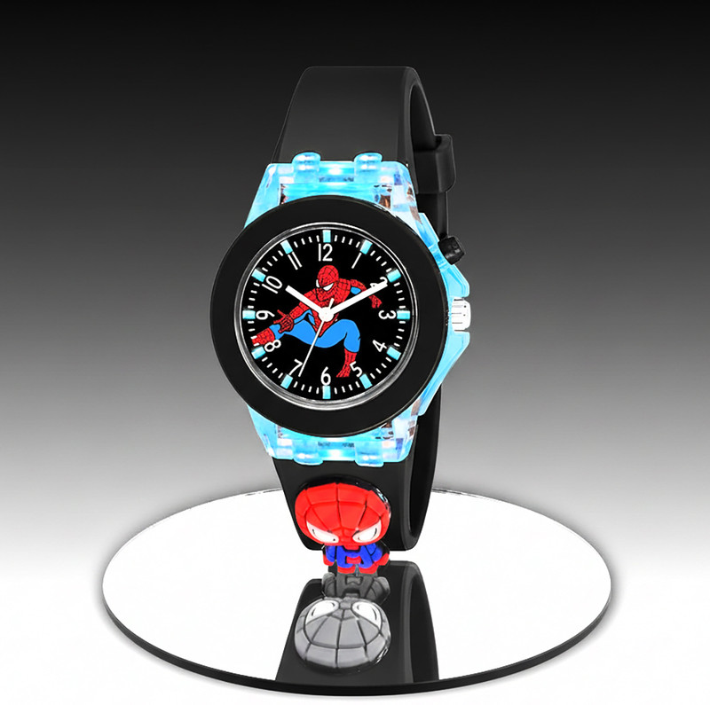 Razyloo 3D Cartoon Analog Beautiful Glowing Lights Wrist Watch for Unisex With Fun Design Adjustable Strap Analog Watch  - For Boys & Girls