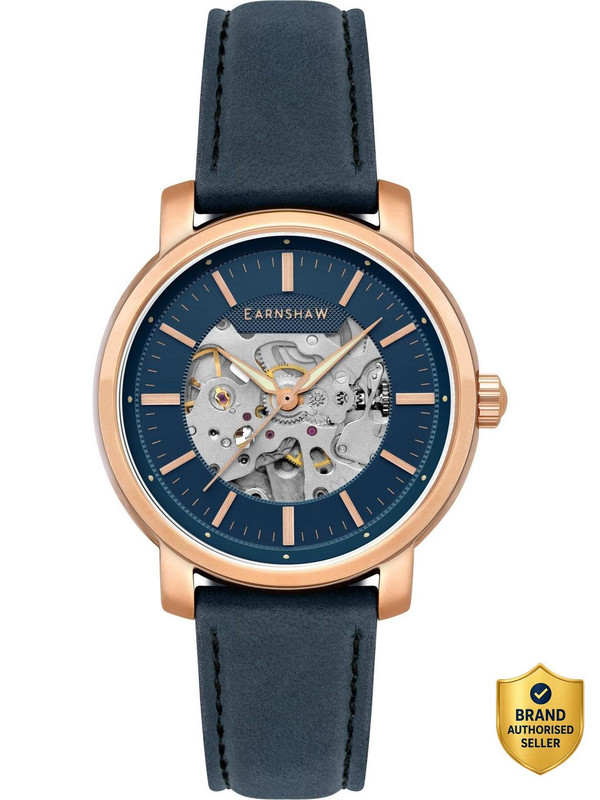 Earnshaw ES-8297-06 New Holland Skeleton Automatic Analog Watch  - For Men