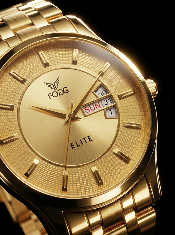 FOGG 2503-GOLD Fogg Elite Series Gold Platted Premium Analog Watch - For Men