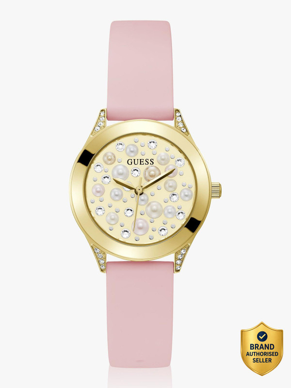 GUESS Champagne Dial Analog Watch - For Women