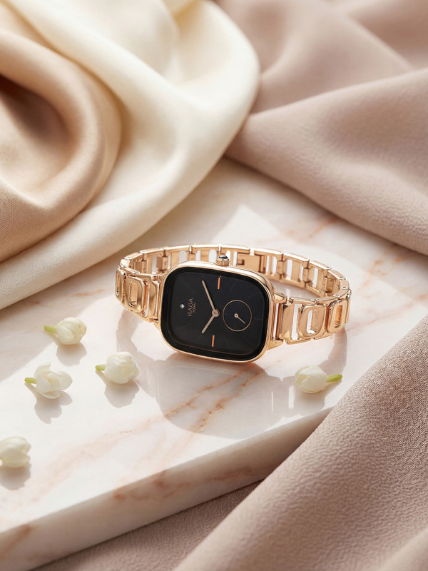 Titan NP2601WM01 Titan Karishma Silver Dial Rose Gold MetalStrap Analog Watch  - For Women