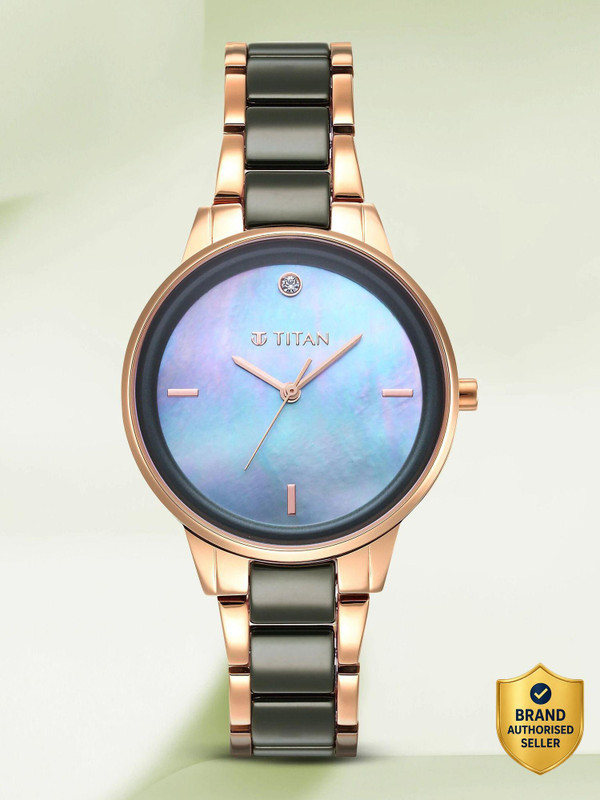 Titan Purple Ceramic Purple Ceramic Analog Watch  - For Women