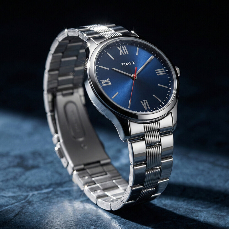 TIMEX Round 33mm Silver Dial Analog Watch - For Men