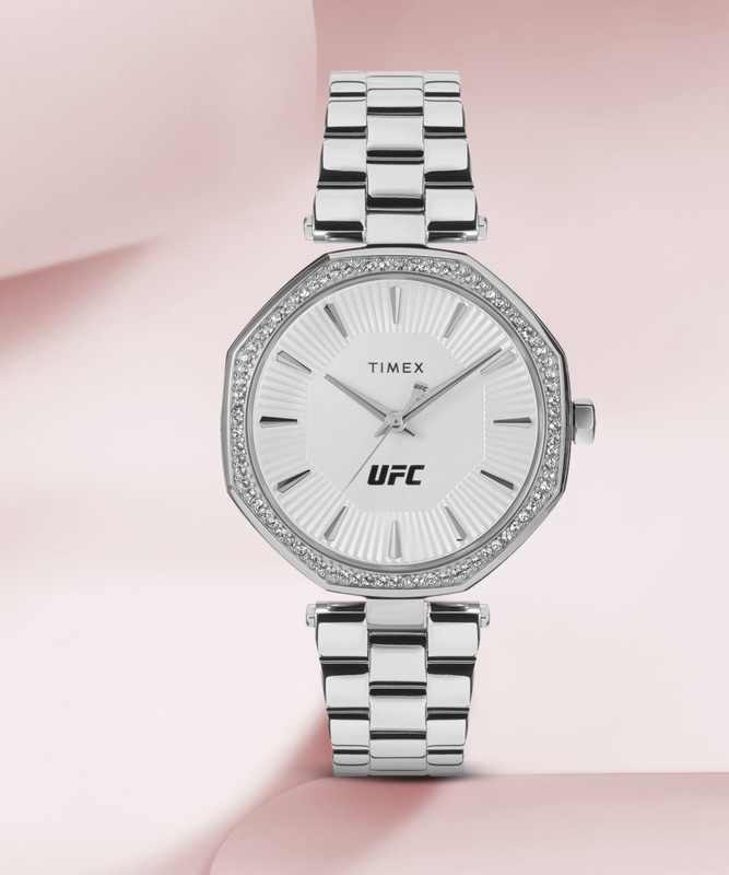 TIMEX UFC Octagonal 36mm Silver Dial Analog Watch  - For Women