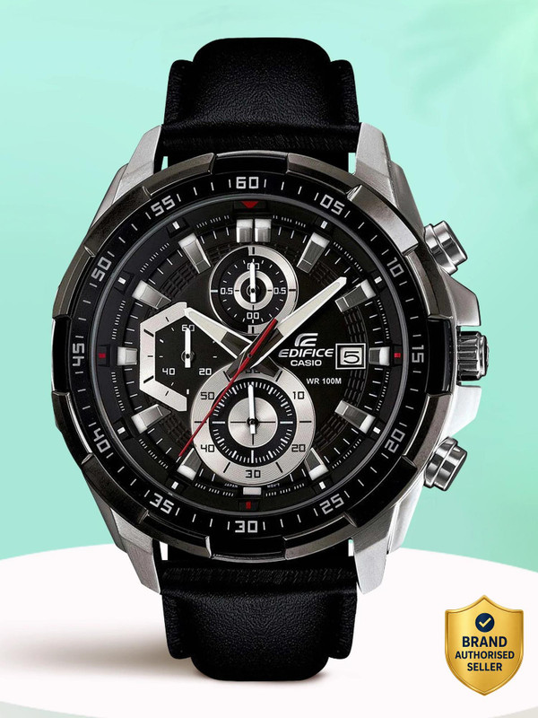 CASIO EDIFICE EX193 Black Dial and Black Strap Men's Watch