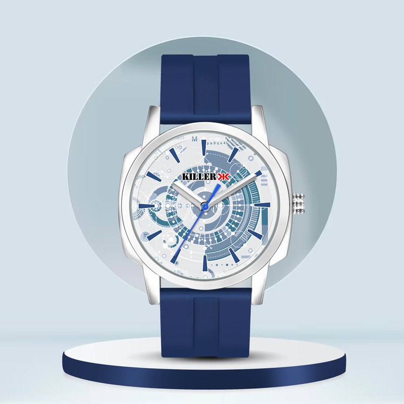 KILLER KL-9411-BLUE Big Dial Analog Watch  - For Men