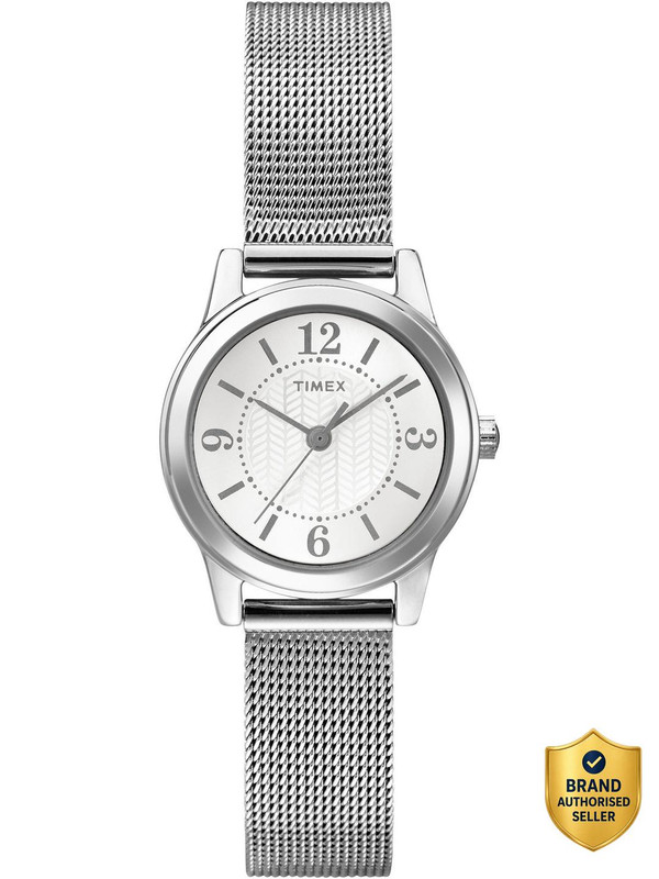 TIMEX Main Street Round 25mm Silver Dial Analog Watch - For Women