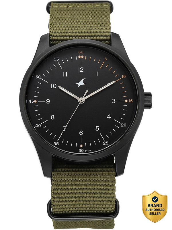 Fastrack Stunners Fastrack Stunners XI Quartz Black Dial Green Nylon/NATO Strap Analog Watch  - For Men