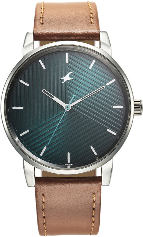 Fastrack Stunners 6.0 Fastrack Stunners Green Dial Brown Leather Strap Analog Watch - For Men
