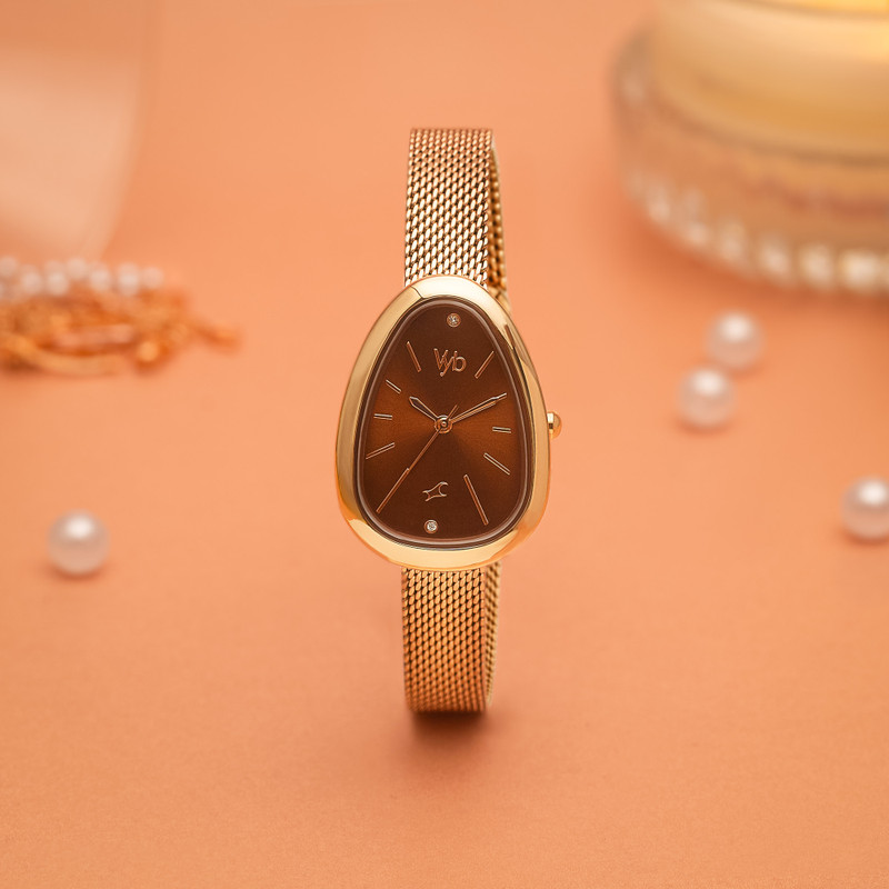 Fastrack Fastrack Vyb Prodigy Quartz Rose Gold Oval Dial Women's Watch Analog Watch  - For Women