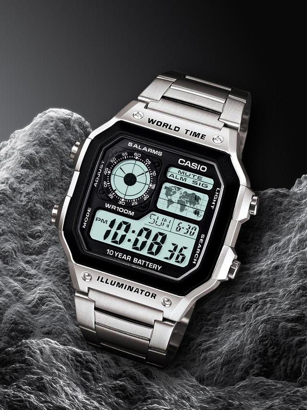 Jstrader ILLUMINATOR SILVER WORLD TIME JSTRADER Digital Watch - For Men