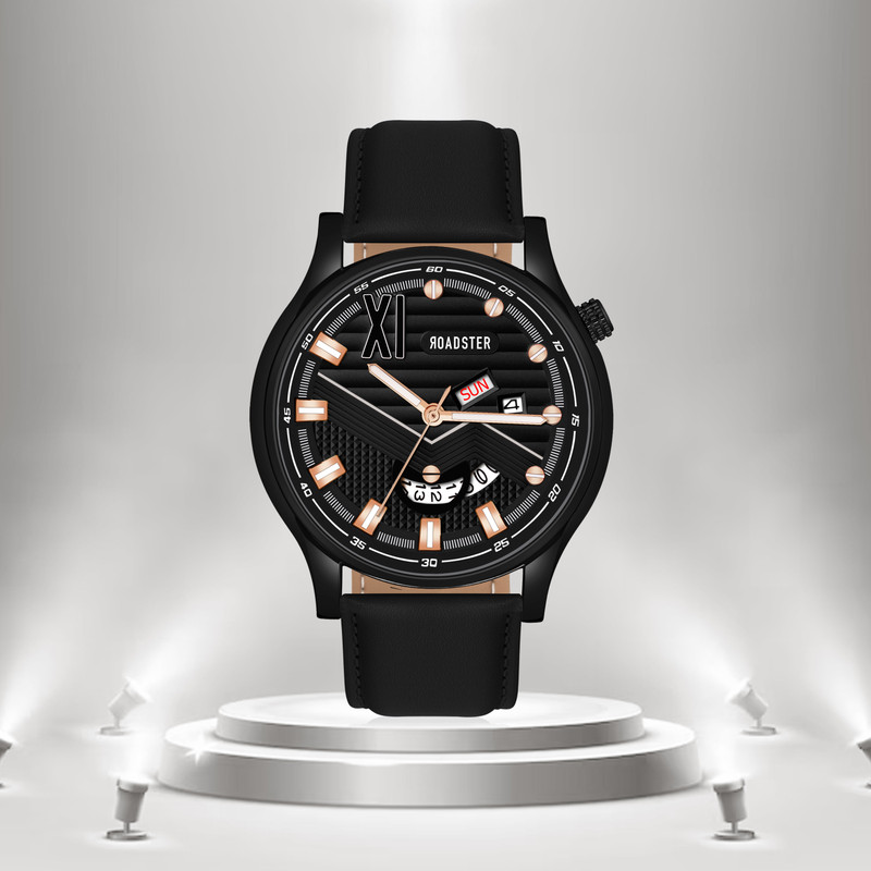 Roadster RD-10 BK Day and Date Display Analog Watch  - For Men