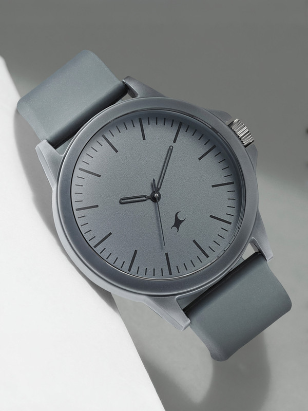 Fastrack Fastrack Quartz Grey Dial Black Silicone Strap Unisex Analog Watch - For Men & Women