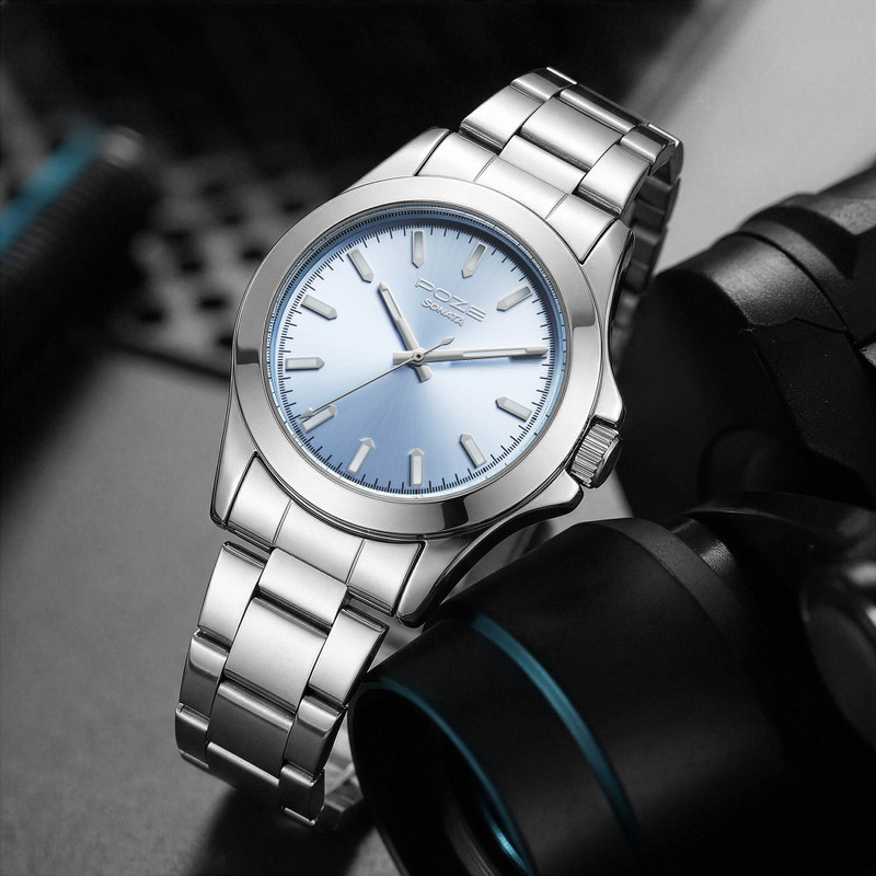 SONATA POZE DROP 8 Sonata Poze 8 Quartz Lt. Blue Dial IPS Stainless Steel Strap Analog Watch - For Men