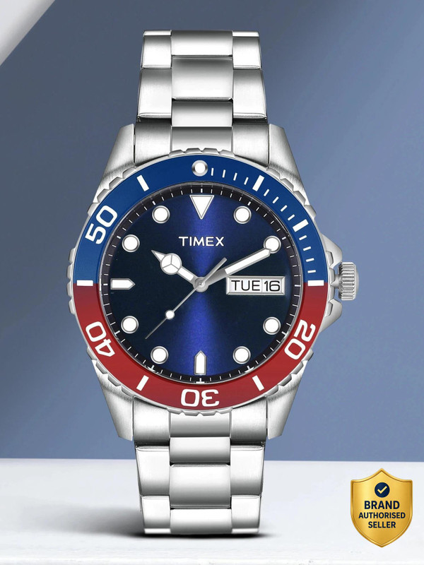 TIMEX Blue Dial with Day-Date Function Analog Watch - For Men