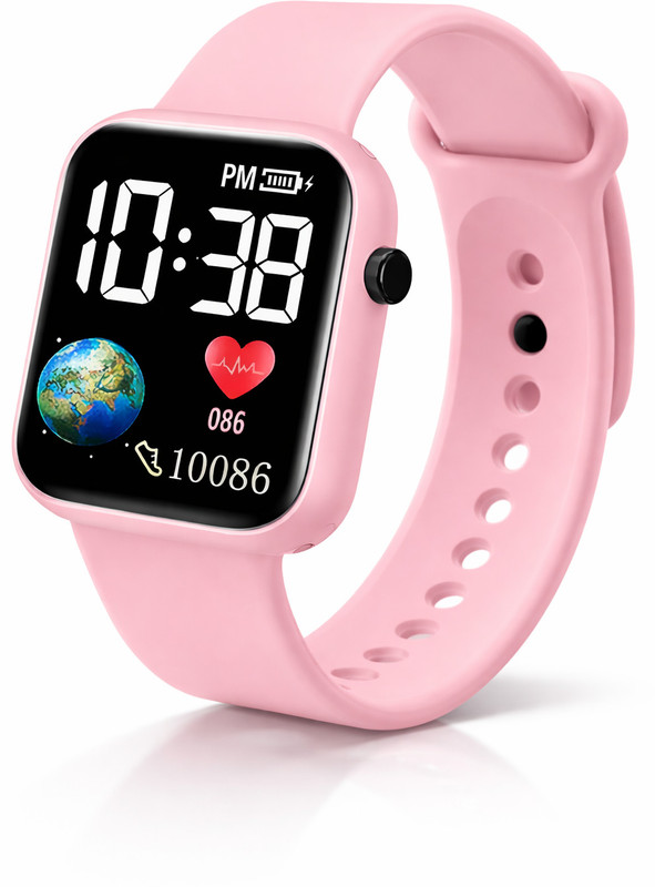DIGIL Earth Display animation on LED screen earth digital led watch for kids Combo Digital Watch - For Boys & Girls