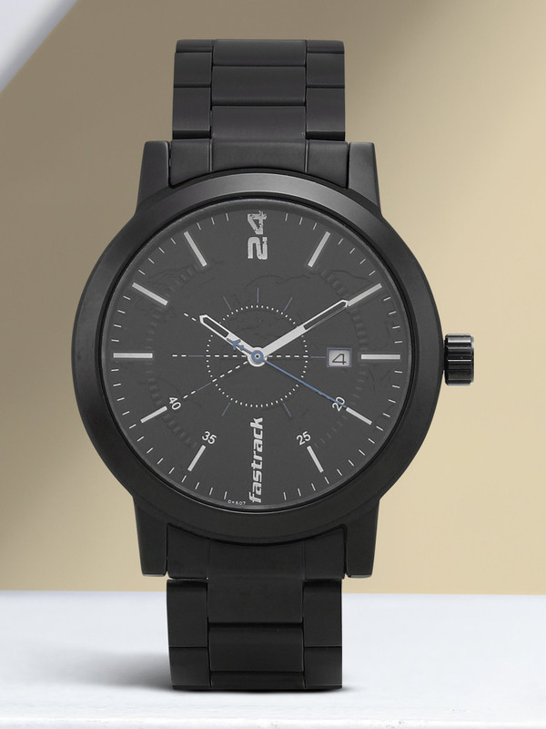 Titan Curve Titan Neo Curve With Date Anthracite Dial Black Stainless Steel Strap Analog Watch  - For Men