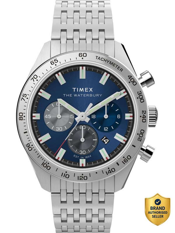 TIMEX TW2Y18500IK Waterburry Round 41mm Blue Dial Analog Watch - For Men
