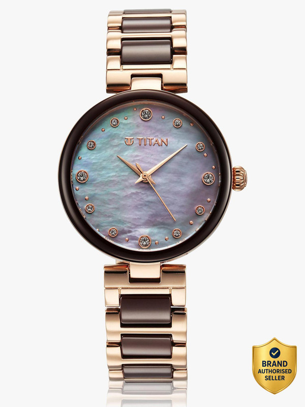 Titan Titan Ladies Purple Ceramics Analog Watch  - For Women