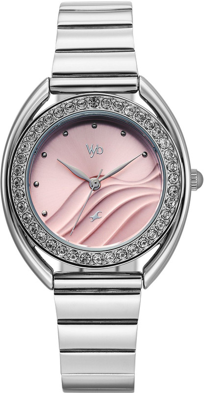 Fastrack Vyb Eclipse Minimalist Quartz Dial Rose Gold Alloy Strap Analog Watch  - For Women