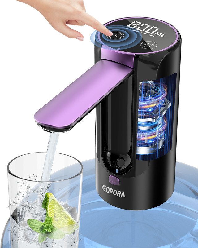 Eopora Foldable Water Dispenser Pump for 20 Litre Bottle, Rechargeable Water Dispenser Bottom Loading Water Dispenser