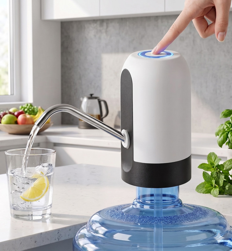 Qalvorynthisa Automatic Water Dispenser Pump: USB Rechargeable Portable Bottled Water Dispenser