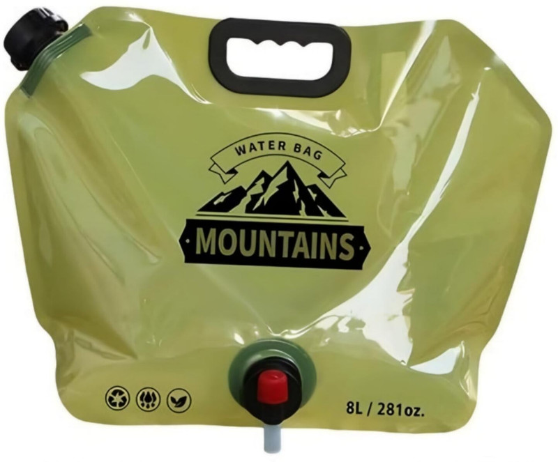 VATTU 8L Collapsible Water Container Bag Portable Camping Water Tank with Faucet Bottled Water Dispenser