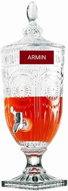 SMILERY 5 LITER Mason Jar Beer Drink Dispenser Glass Pitcher with tap Bottled Water Bottom Loading Water Dispenser