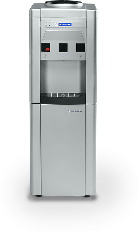 Blue Star Water Dispenser with Refrigerator Hot and Cold taps (BWD3FMRGA-G, Grey Bottled Water Dispenser