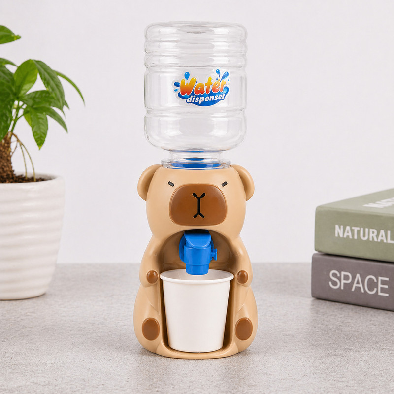 SABIRAT Mini Water Dispenser for Kids, Cute Animal Design,Water Machine Toy Bottled Water Dispenser