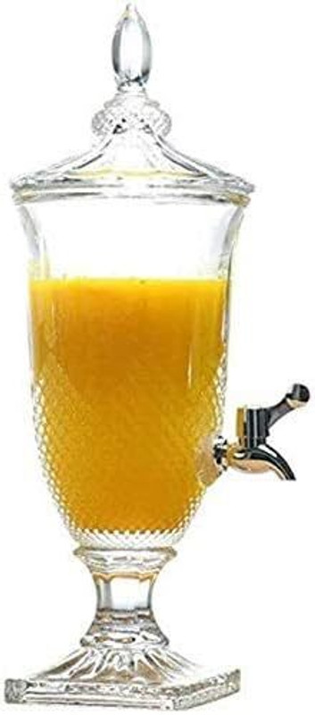 SMILERY Multipurpose Beverage 2000ml Dispenser for Mocktails Golgappe Juice Liquor Decanter(Glass, 68 oz)