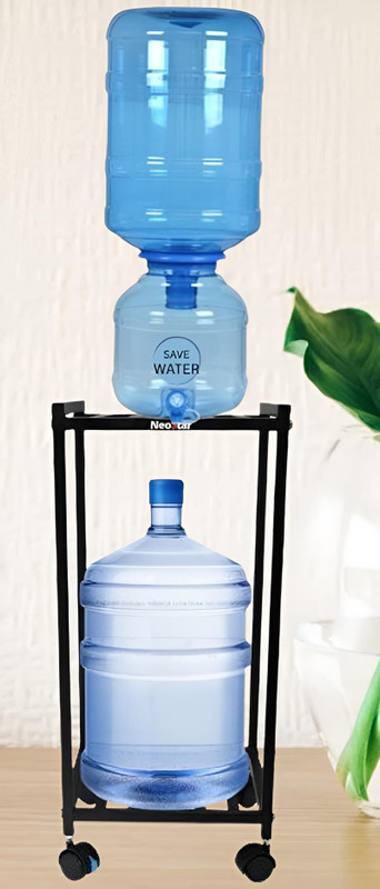 NEOSTAR 2-Tier Metal Water Dispenser Stand I Load Capacity-50 kg I Dim. - 70x40x30 cm Bottom Loading Water Dispenser