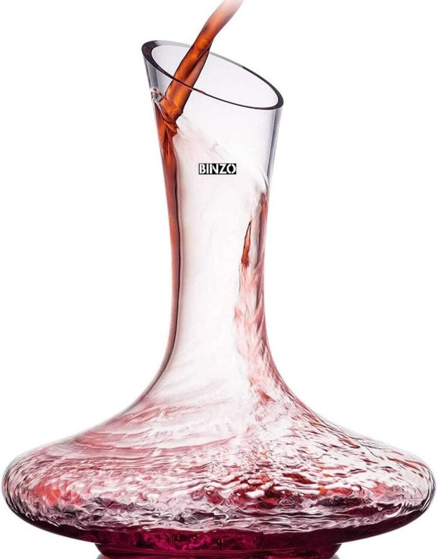 DSRPC DS-Crystal Wine Decanter, 1.2 Litre, Full Bottle Wine Carafe Whiskey, Wine Decanter(Glass, 1.2 oz)