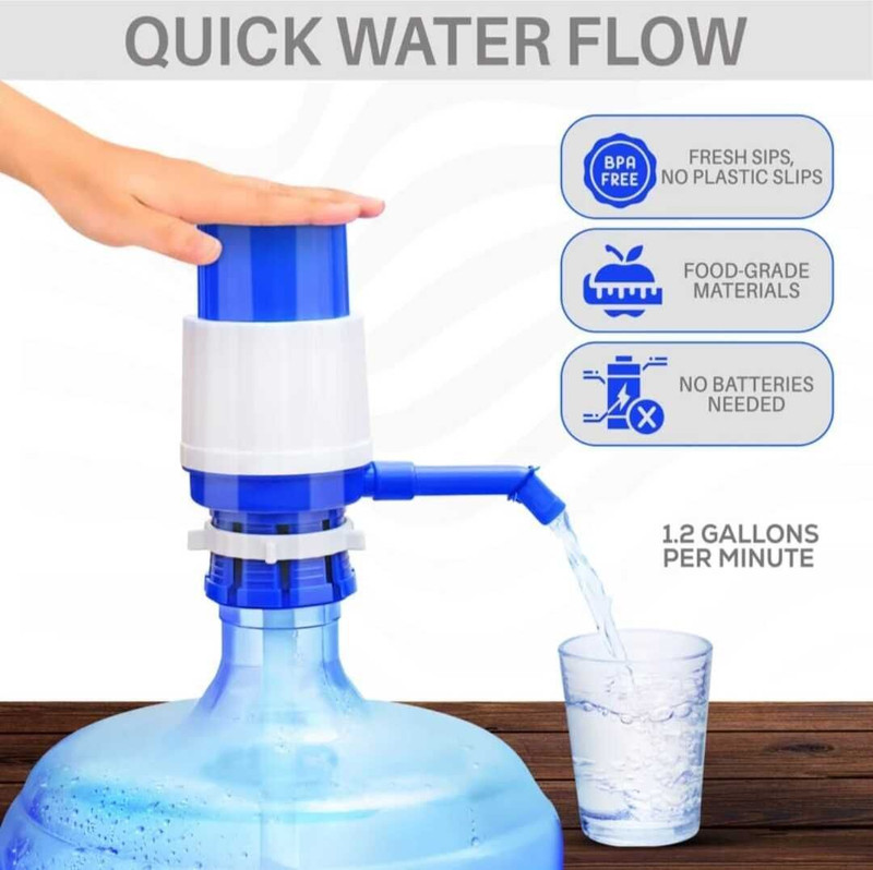 TPENTERPISE Manual Drinking Water Bottle Dispenser Pump for 20 Litre Jar Home Office Use Bottled Water Dispenser