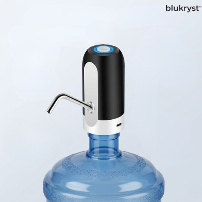 blukryst Automatic Water Dispenser with Food-Grade Silicone Hose & Stainless Steel Spout Bottled Water Dispenser