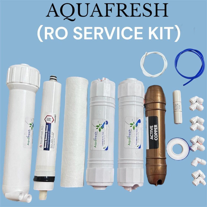 konvio neer RO Service kit of membrane & filter for Water Purifier (All Type) (RO Membrane +Carbon+Sediment+Inline+Housing+FR) Solid Filter Cartridge(0.05, Pack of 7)