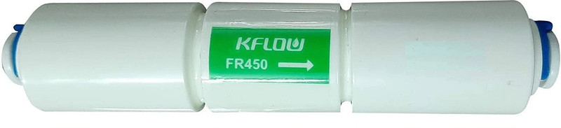 Aameria RO Quick Fitting/Connecting (QC) Push Fit Type Flow Restrictor 1pc KFLOW FR 450 Reject Valve For RO 1/4 QC(6mm) Suitable For 50 GPD, 75 GPD, 80 GPD, 100 GPD RO Membrane Water Purifier Service Solid Filter Cartridge(0.5 microns, Pack of 1)