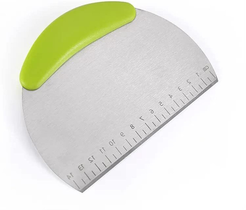 Connectwide 1Pc Stainless Steel Dough Pastry Scraper & Chopper, Quick & Easy Dough Scraper Baking Comb(Plastic, Stainless Steel Pack of 1)