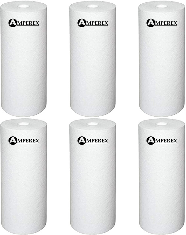 AMPEREX Premium 5 Inch Spun Cartridge Filters for Washing Machine (Pack of 8) Solid Filter Cartridge(5 MICRON, Pack of 8)