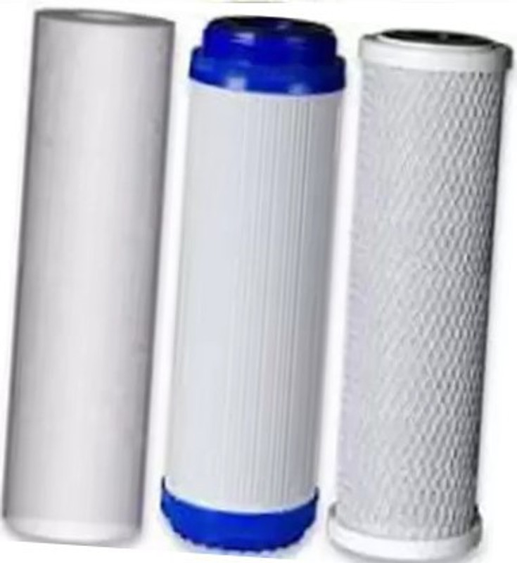 Sahej Multitrade Services 10" gac, cto and pp for upto 25 ltr open ro and wter filter (pack of 3) Solid Filter Cartridge(5, Pack of 3)