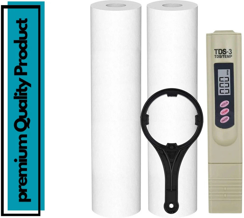 OceansDrop Pack Of 2 PP Spun pre filter Sediment Candle With TDS Meter & Spanner. Solid Filter Cartridge(0.05, Pack of 4)