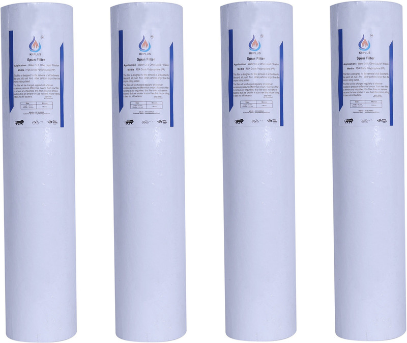 KRPLUS Sediment Replacement Filter – Whole House Replacement Water Filter – Spun Filter High Capacity Water Filter – 5 Micron Water Filter – 4.5” x 20” inch (Pack Of 4) Solid Filter Cartridge(5, Pack of 4)