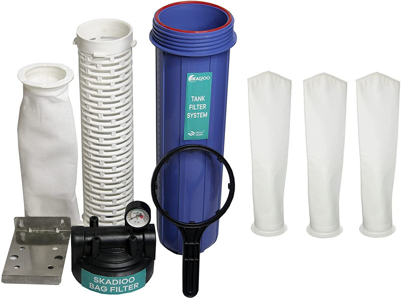 MG WATER SOLUTION Whole House Water Filter & Bag Filter Assembly, Bag Filter 20 inch 5 Micron Solid Filter Cartridge(0.10, Pack of 8)
