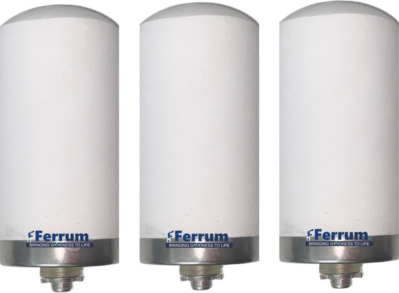 Ferrum Ceramic Candle for Non Electric Gravity Water Filter (Brass Nut & Nozzle) Solid Filter Cartridge(0.05, Pack of 3)