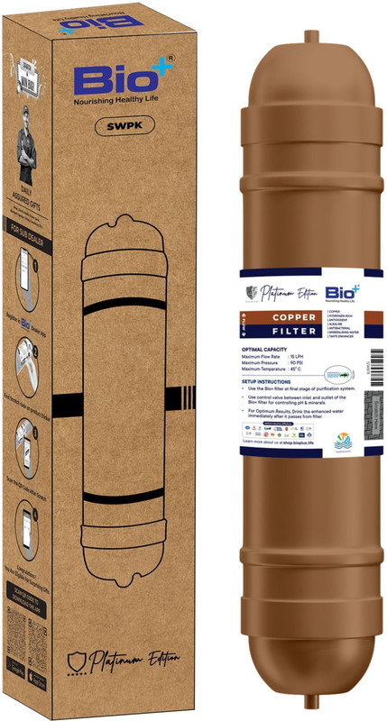 Bioplus Alkaline Water Purifier Filter | 11" Mineral Water Filter for RO - Blue | Media Filter Cartridge(15000L Capacity, Pack of 1)