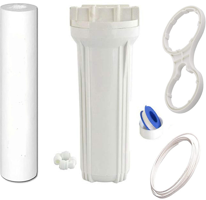 A.D. Aquafresh 10 Inch Pre-Filter Housing With 1 PP Spun, Double Spanner Solid Filter Cartridge(0.5, Pack of 7)