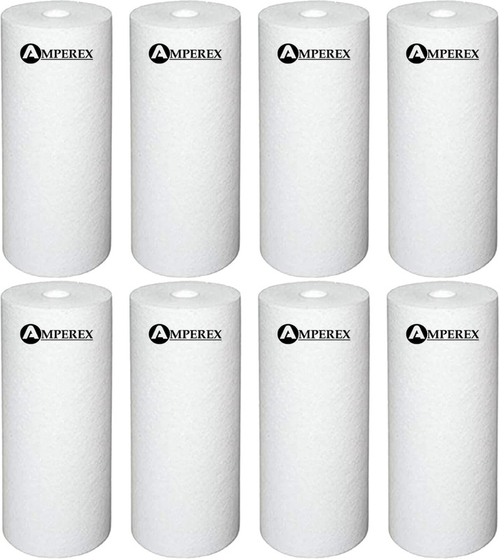 AMPEREX Premium 5 Inch Spun Cartridge Filters for Washing Machine (Pack of 8) Solid Filter Cartridge(5 MICRON, Pack of 8)