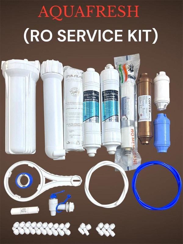 Aquafresh by AQUAFRESH RO KIT 2000 TDS MEMBRANE,SEDIMENT,CARBON,UF,MINERAL COPPER for RO Water FILTER Solid Filter Cartridge(5, Pack of 1)