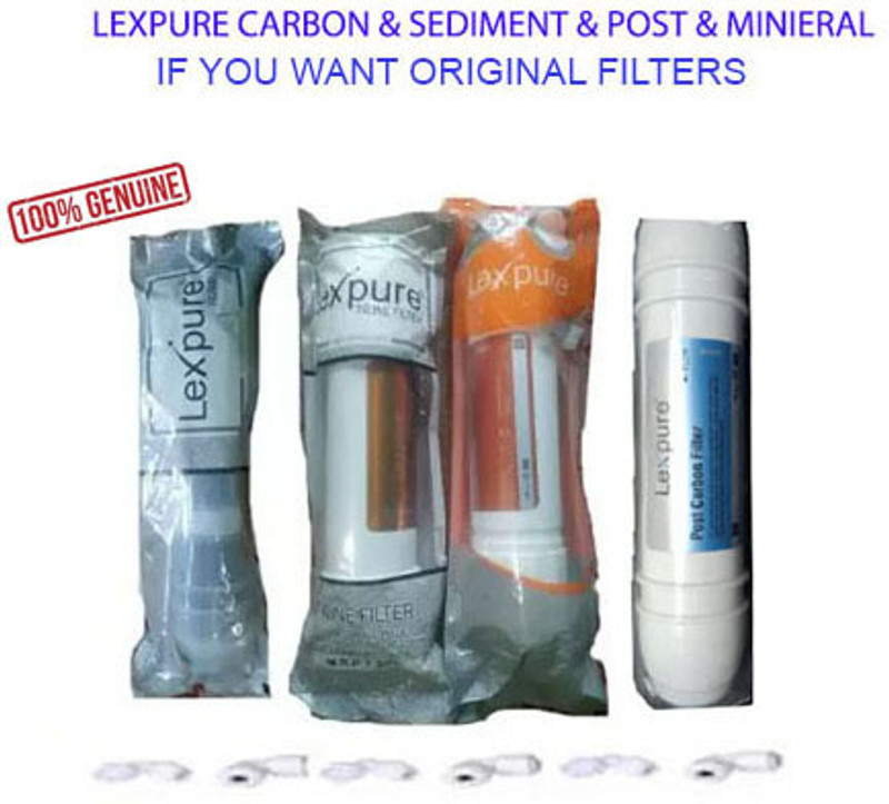 Sastaacha Lexpure sediment & carbon and Post carbon & Minieral filter Media Filter Cartridge(0.005, Pack of 4)