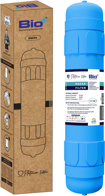 Bioplus Alkaline Water Purifier Filter | 11" Mineral Water Filter for RO - Blue | Media Filter Cartridge(15000L Capacity, Pack of 1)